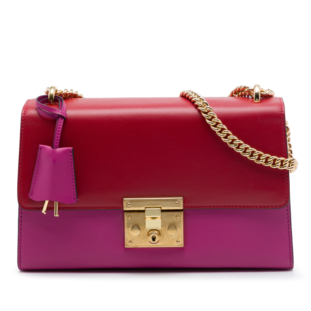 Pre-Loved Gucci Medium Bicolor Leather Padlock Shoulder Bag